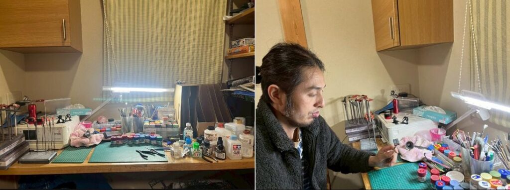 ガンプラ製作風景